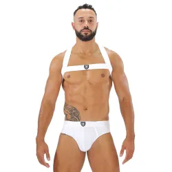 TOF Paris Harnais élastique Fetish X Blanc